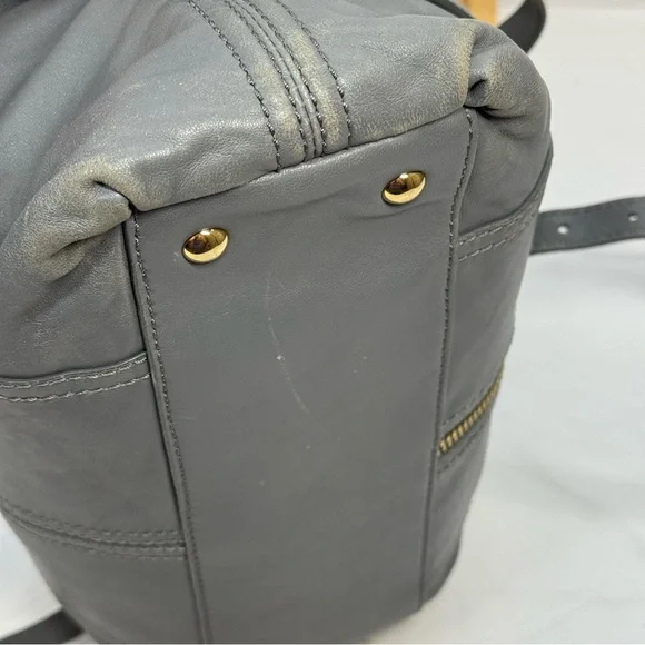 Michael Kors Charcoal Satchel with Gold Accents - Picture 7 of 15